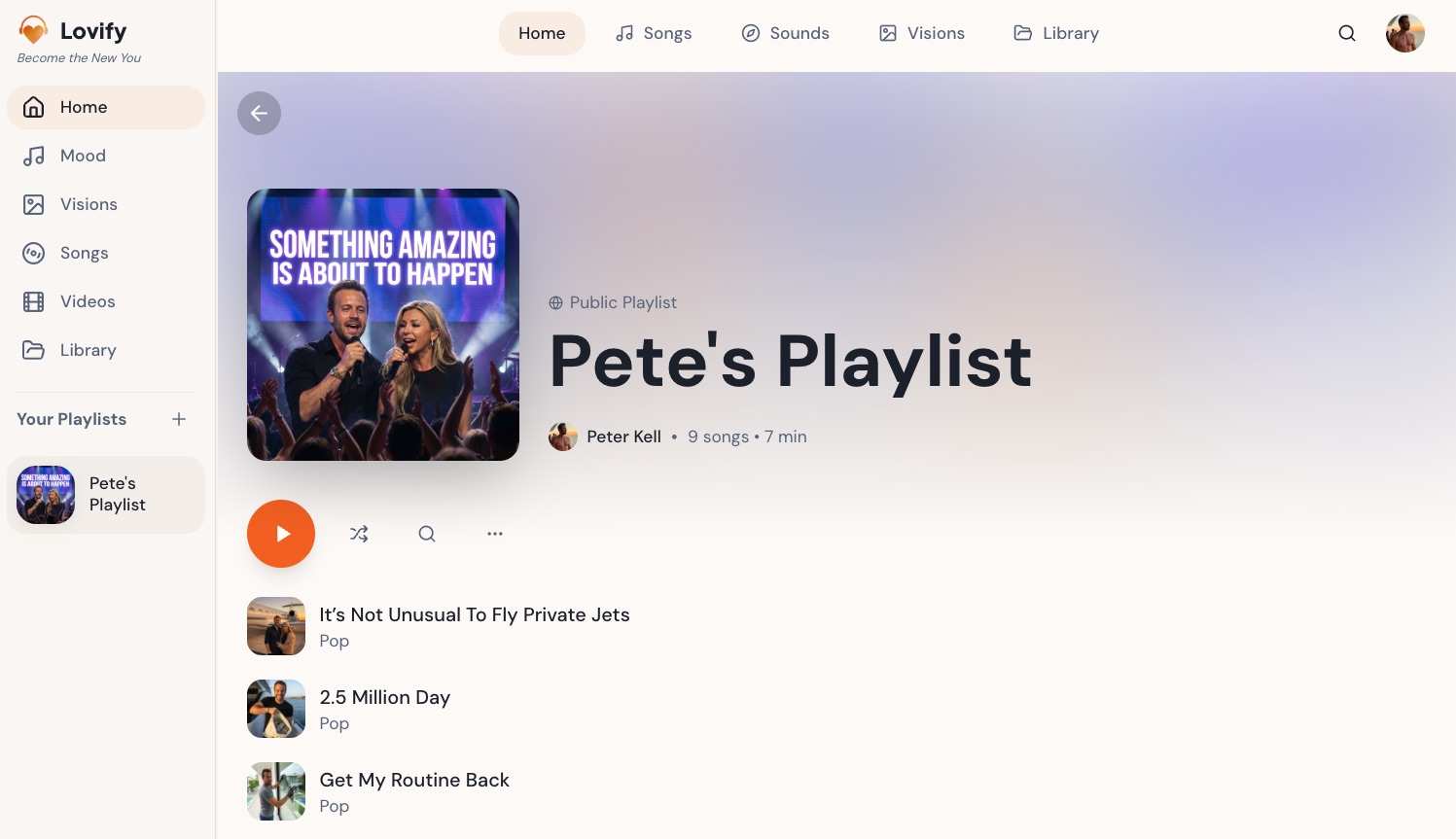 Lovify — Your Playlist